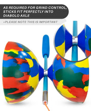 Load image into Gallery viewer, Juggle Dream Superglass Coloured Diabolo Handsticks