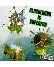 Load image into Gallery viewer, Orangutan Slackline 15m with tree protector and training line