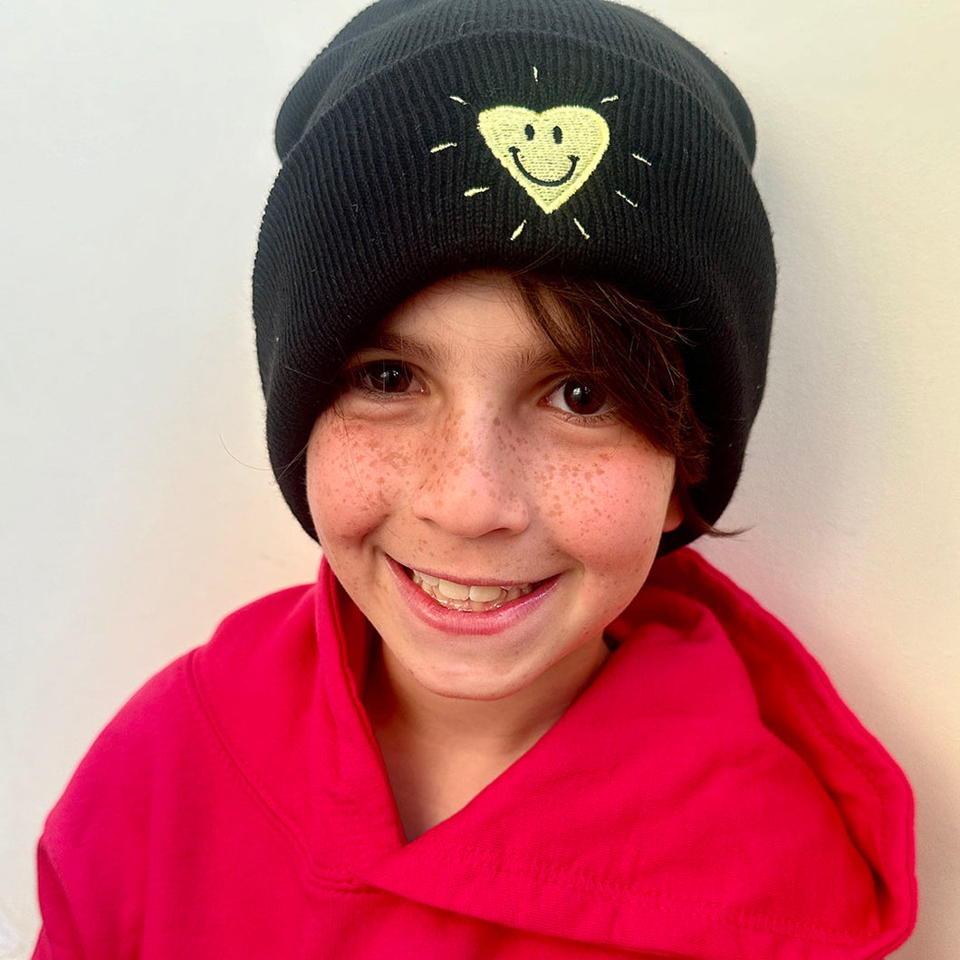 Happy Heart beanie hat