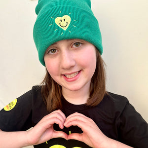 Happy Heart beanie hat