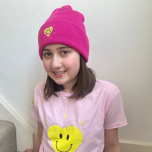 Happy Heart beanie hat