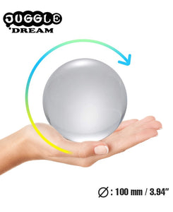 100mm Juggle Dream Clear Acrylic Contact Juggling Ball with Contact Ball Pouch