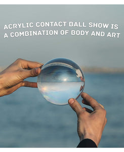80mm Juggle Dream Clear Acrylic Contact Juggling Ball with Contact Ball Pouch