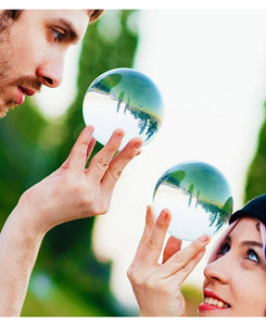80mm Juggle Dream Clear Acrylic Contact Juggling Ball with Contact Ball Pouch