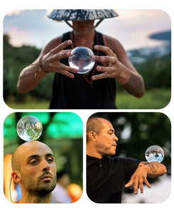 60mm Juggle Dream Clear Acrylic Contact Juggling Ball with Contact Ball Pouch