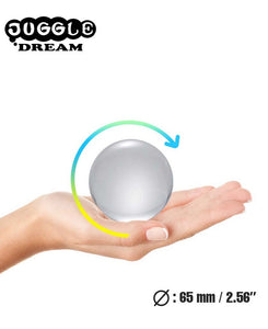 65mm Juggle Dream Clear Acrylic Contact Juggling Ball with Contact Ball Pouch