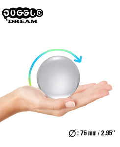 75mm Juggle Dream Clear Acrylic Contact Juggling Ball with Contact Ball Pouch