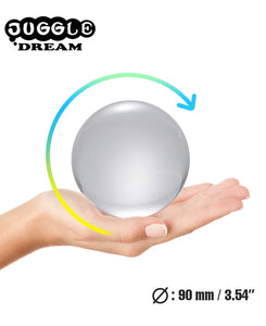 90mm Juggle Dream Clear Acrylic Contact Juggling Ball with Contact Ball Pouch