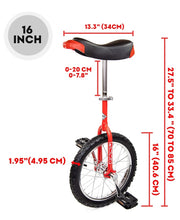 Load image into Gallery viewer, Deluxe Indy Trainer 16&quot; Unicycle
